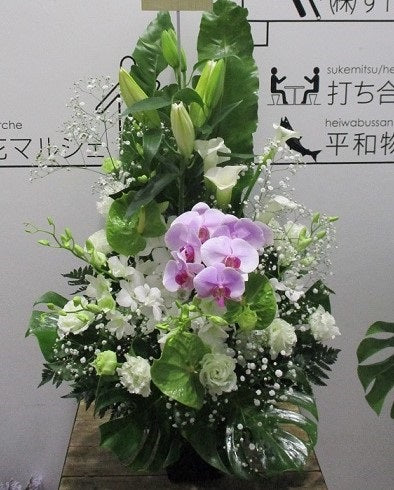 《AF_0003 お供えアレンジ》白+ピンク系