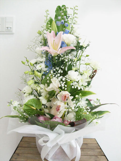 《AF_0011 お供えアレンジ》柔らかい印象