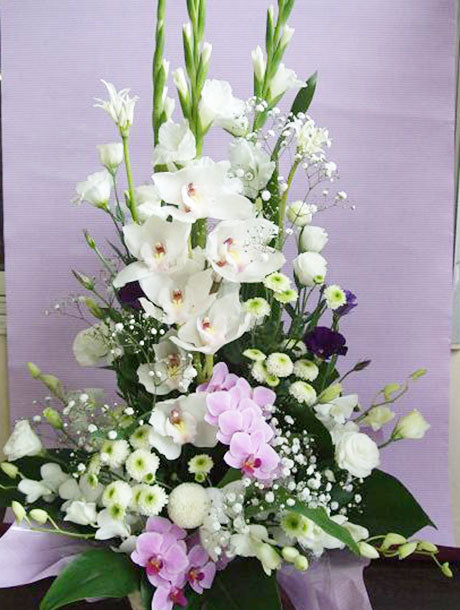 《AF_0019 お供えアレンジ》白基調