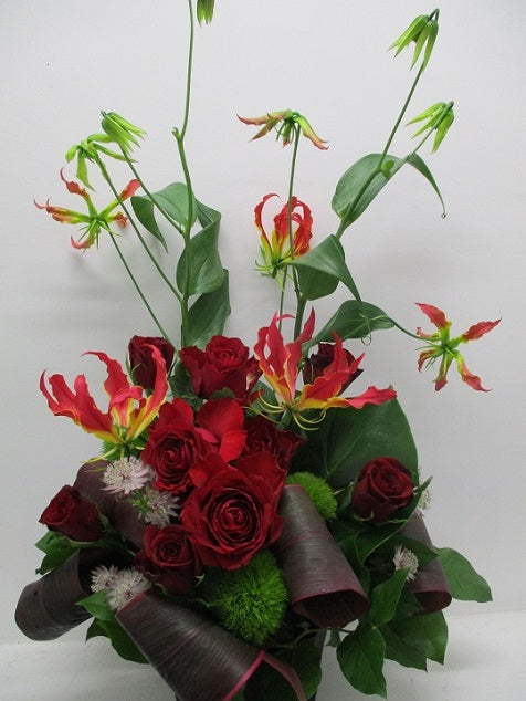 《AC_0002 お祝いアレンジ》情熱的