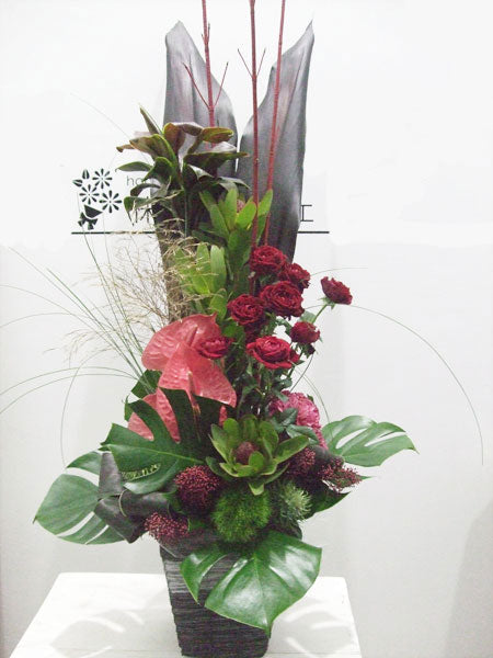 《AC_0019 お祝いアレンジ》縦長デザイン