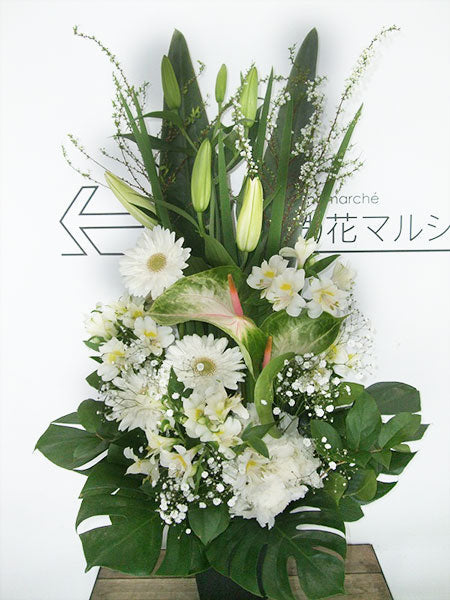 《AF_0006 お供えアレンジ》白基調