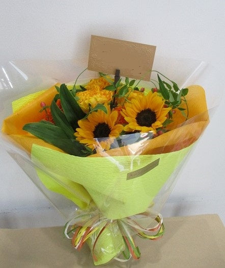 《BQ_0010 花束》オレンジ&イエロー系　おまかせ花束