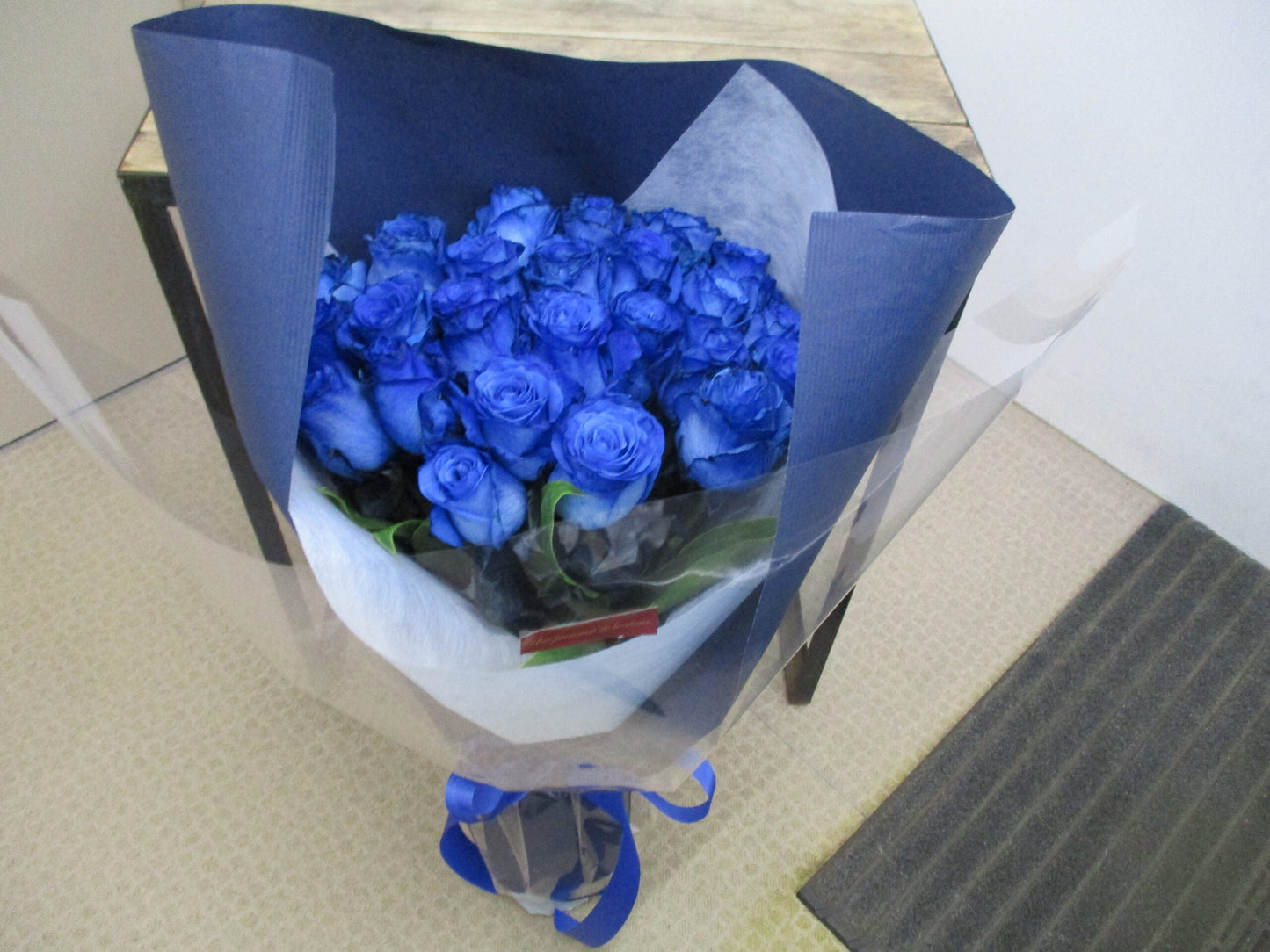 《BQ_0015 花束》大輪青バラ【10日前までに予約】