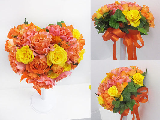 《BR_0004 ブライダル》明るい印象・オレンジハート