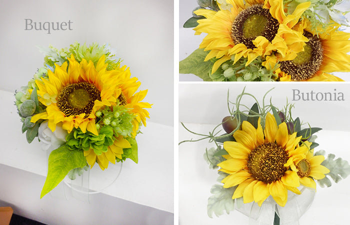 《BR_0007 ブライダル》ヒマワリ・アートフラワー