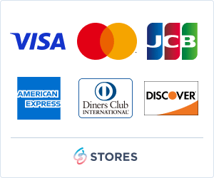 VISA、master、JCB、AMERICAN EXPRESS、Diners Club INTERNATIONAL、DISCOVER、STORES